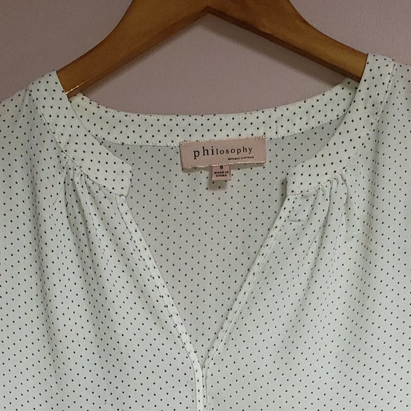 PHILOSOPHY  Polka Dot Women's Blouse Size S - Pre-Owned - Picture 4 of 6